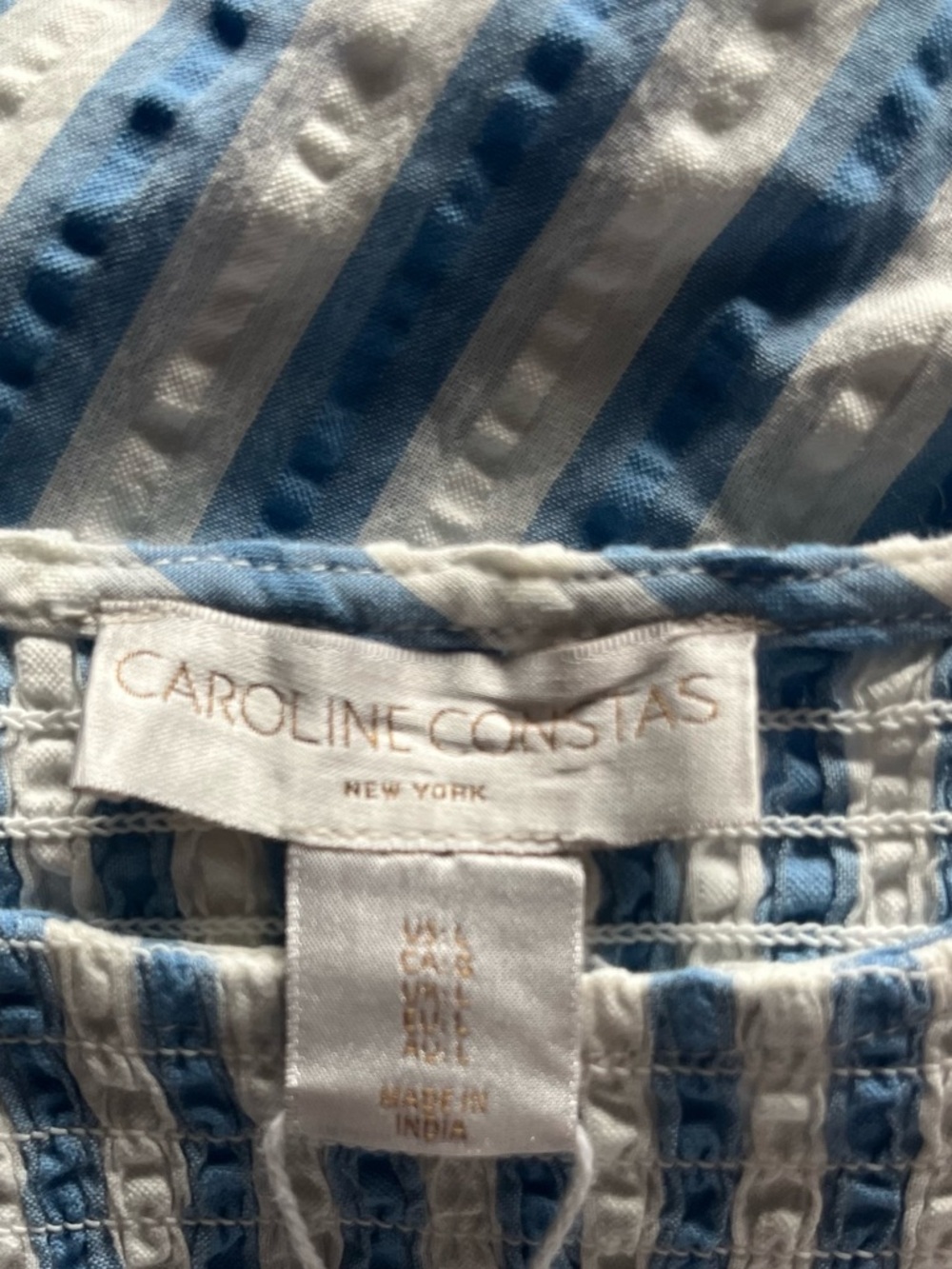 Caroline Constas Cosima Nap Maxi dress (HHH Hill House Home Blueberry Stripe) L - Picture 3 of 4
